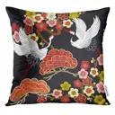Подушка декоративная Zaberite Журавли Японский узор 6080, 40x40 см