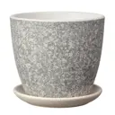 Горшок цветочный Композит Гризайль КБ-Б7-278-46 d 30 см 27.8 см 13 л бетон серый/серебристый