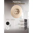 Розетка встраиваемая Arte milano SET08-1-40-1.shampan с заземлением цвет шампань