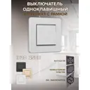 Выключатель с рамкой встраиваемый Arte milano SET16-1-30-1.silver 1 клавиша цвет серебро