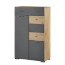 Комод Дублин 3 ящика 80x37.6x128.4 см ЛДСП цвет черный