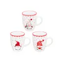 Набор кружек 3 шт 340 мл Elan Gallery Веселые гномики фарфор цвет белый/красный