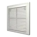Решётка вентиляционная ERA 183x253(h) с рамкой и сеткой ABS пластик цвет белый