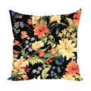 Наволочка декоративная Zaberite Полевые цветы на черном Моррис 3777Н, 40x40 см