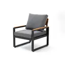 Кресло садовое Joygarden 15496 TOPA 65 см x 75.5 см x 74 см алюминий акация серый/серебристый
