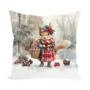 Подушка декоративная Zaberite Белочка Берта в Новогоднем лесу 4306, 40x40 см