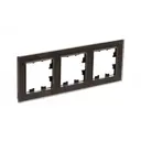 Рамка для розеток и выключателей Systeme electric AtlasDesign Nature ATN320603 3 поста цвет мокко