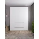 Шкаф распашной Дсв мебель 52167 160.4x210x50.4 см ЛДСП цвет белый