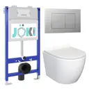 Комплект инсталляция с унитазом Joki JKS106033012CH цвет белый