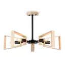 Люстра на штанге светодиодная Ambrella light Tr80495 12 м² нейтральный белый свет цвет черный
