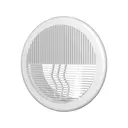 Решётка вентиляционная ERA 15РПКФ круглая с фланцем D150 ABS пластик цвет белый