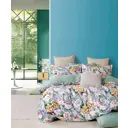 Комплект постельного белья Tango Twill евро сатин наволочки 50x70 - 2 шт 70x70 - 2 шт цвет оранжевый/розовый/светло-зеленый TPIG6-1922