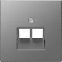 Накладка для двойной розетки Systeme Electric Merten D-Life RJ45 цвет нержавеющая сталь
