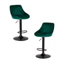 Барный стул Dobrin Logan black lm-5007 45.5x106x48 см цвет зеленый 2 шт