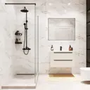 Душевая перегородка BENETTO Walk In MEBELVANN 700x2000мм черный профиль прозрачное стекло 8 мм