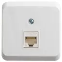 Розетка компьютерная накладная Systeme electric Этюд KOMA-001B RJ45 цвет белый