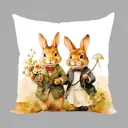 Наволочка Zaberite Кролики жених и невеста 3968Н, 40x40 см