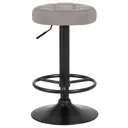 Барный стул Dobrin Bruno Black LM 36x83x36см велюр цвет серый