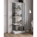 Стеллаж с полками Микон 70x176.6x36.6 см нагрузка до 3 кг ЛДСП цвет белый/графит