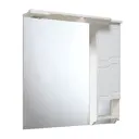 Зеркальный шкаф с подсветкой Runo Стиль 80x75 см правый