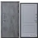 Входная дверь Diva 48 205x96см левый цвет силк маус Д-7/бетон