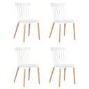 Комплект кухонных стульев 4 шт Dobrin Theo lmzl-pp687 46x46x50 см пластик цвет белый