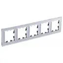 Рамка для розеток и выключателей Systeme electric AtlasDesign Nature 5 постов цвет алюминий