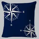 Декоративная подушкаZaberite Два компаса на синем 00490, 40x40 см