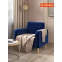 Кресло Monofix Фоксет 82x82.5x72 см велюр цвет синий