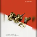 Ручка-защёлка круглая  Vettore A6072 BK AB поворотник-заглушка бронза