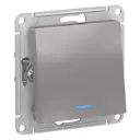 Переключатель встраиваемый Systeme electric AtlasDesign ATN000363 1 клавиша с подсветкой цвет алюминий