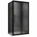 Душевой уголок Abber Schwarzer Diamant AG30150BMH-S80BM прямоугольный 80x150см черный профиль эффект стекла матовый