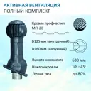 Комплект вентиляции изолированный Gervent для кровли PROF-20 D125/160 мм цвет серый