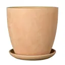 Горшок цветочный Замша Композит d 25.3 см 23.4 см 8 л бетон бежевый