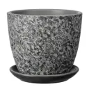 Горшок цветочный Композит Гризайль КБ-Б7-278-22 d 30 см 27.8 см 13 л бетон серый/серебристый
