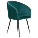 Кухонный стул Dobrin Mary 51x51x51 см велюр цвет зеленый