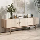 Тумба под телевизор Puzzlemebel челси 150x47x35 см ЛДСП цвет бежевый