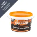Краска для стен и потолков для кухни и ванной KRAFOR 26956 супер-белая 3 кг