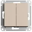 Переключатель перекрестный встраиваемый Systeme electric AtlasDesign ATN001273 2 клавиши цвет бежевый