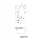 Смеситель для раковины Tsarsberg TSB-013-1007 двухвентильный высокий цвет хром