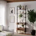 Стеллаж с полками Лофт A1 home 68x220x6 см металл цвет дуб веллингтон