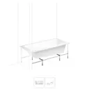 Прямоугольная ванна Lavinia Boho Element S1-37090080 литьевой акрил 170x80 см, с усиленным металлическим каркасом