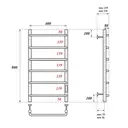 Полотенцесушитель электрический Point Ника PN08848W П6 400x800 мм 100 Вт с терморегулятором лесенка цвет белый