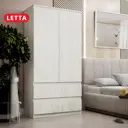 Шкаф распашной Letta 80.2x180x45.4 см ЛДСП цвет белый L3867