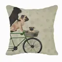 Подушка декоративная Zaberite Семья французских бульдогов 6671, 40x40 см