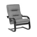 Кресло Leset Оскар 68.5x100x80 см рогожка цвет черный текстура/светло-серый