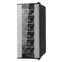 Винный шкаф Tesler WCV-120 25.20x63.50x50 см емкость 12 бутылок металл/стекло цвет черный/серебряный