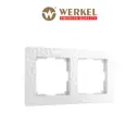 Рамка для розеток и выключателей Werkel Hammer 2 поста цвет белый