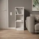 Стеллаж деревянный Билли 40x106x28 см нагрузка до 5 кг ЛДСП цвет белый