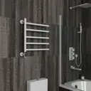 Полотенцесушитель электрический Bauedge Nimb Elegant White AF0023 500x600 мм 80 Вт лесенка цвет белый матовый